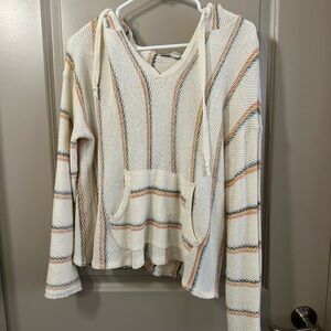 Striped Knit Hoodie